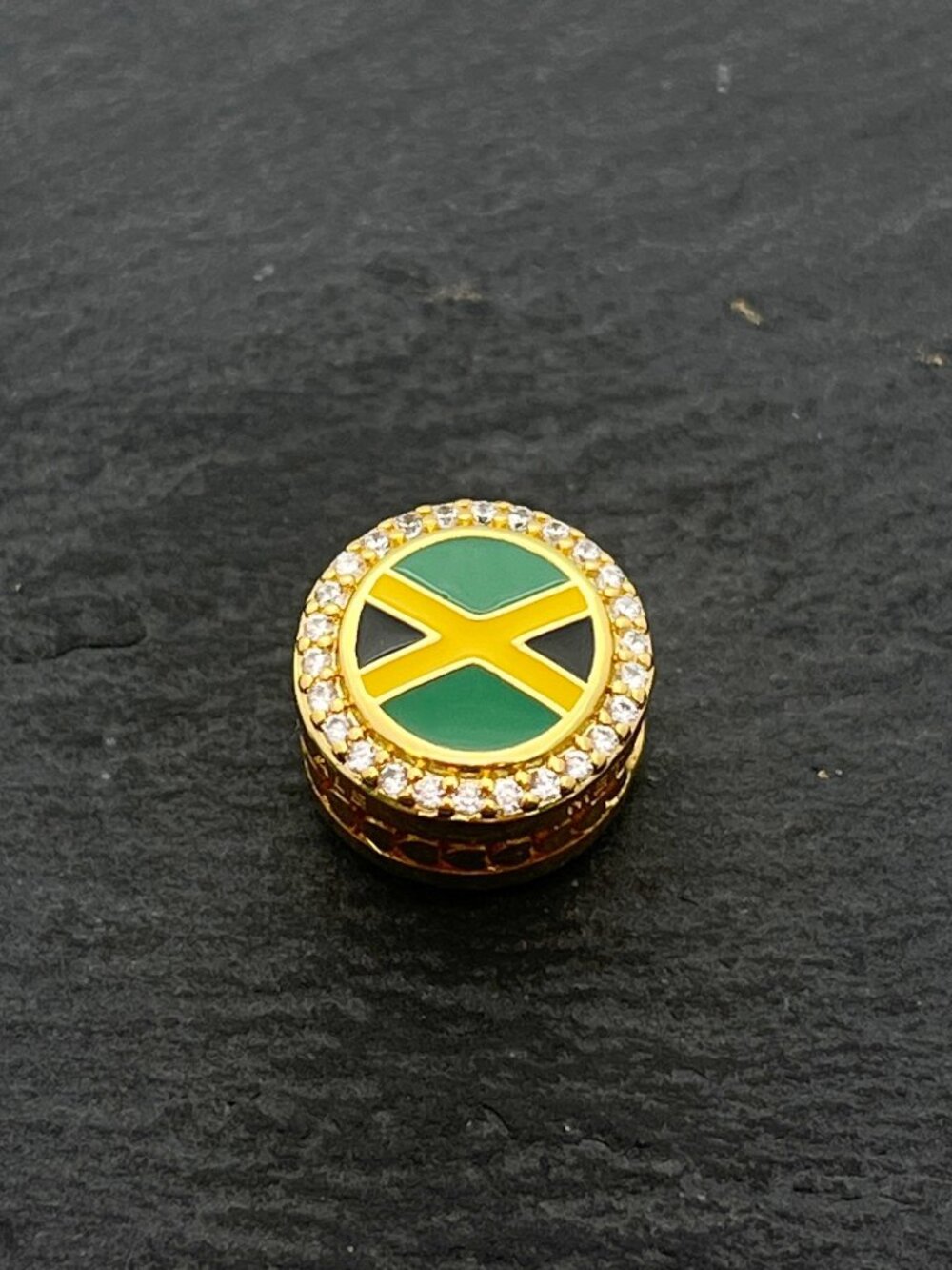 Pandora JAMAICA Flag Exclusive Charm Gold-Plated Bead Charm Jewelry